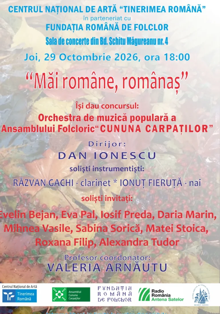 CONCERT AL ORCHESTREI ANSAMBLULUI FOLCLORIC “CUNUNA CARPATILOR”
