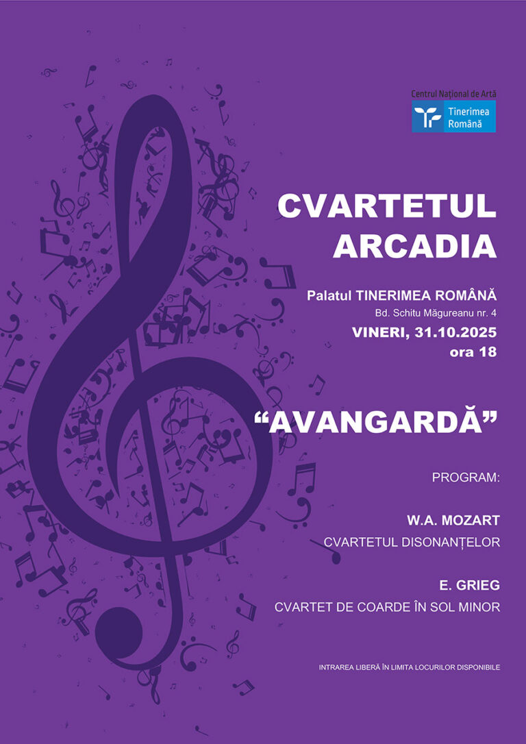 CVARTETUL ARCADIA ÎN CONCERT LA PALATUL „TINERIMEA ROMÂNĂ”