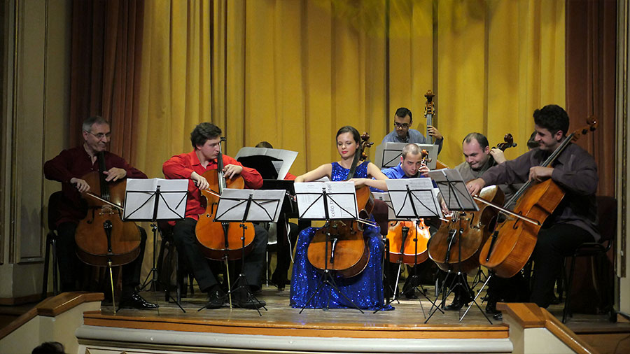 Ansamblul Violoncellissimo de ziua lui Brâncuși la Bruxelles