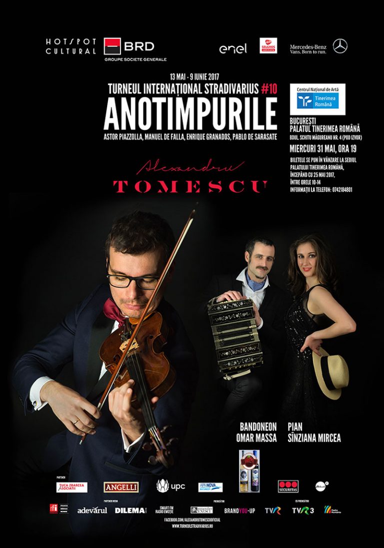 VIOLONISTUL ALEXANDRU TOMESCU – RECITAL EXTRAORDINAR LA PALATUL TINERIMEA ROMANA