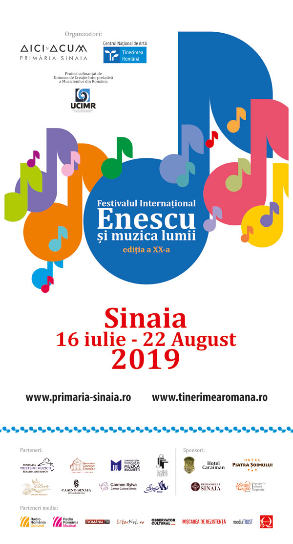 FESTIVALUL INTERNATIONAL „ENESCU SI MUZICA LUMII” EDITIA a XX-a INCEPE LA SINAIA!