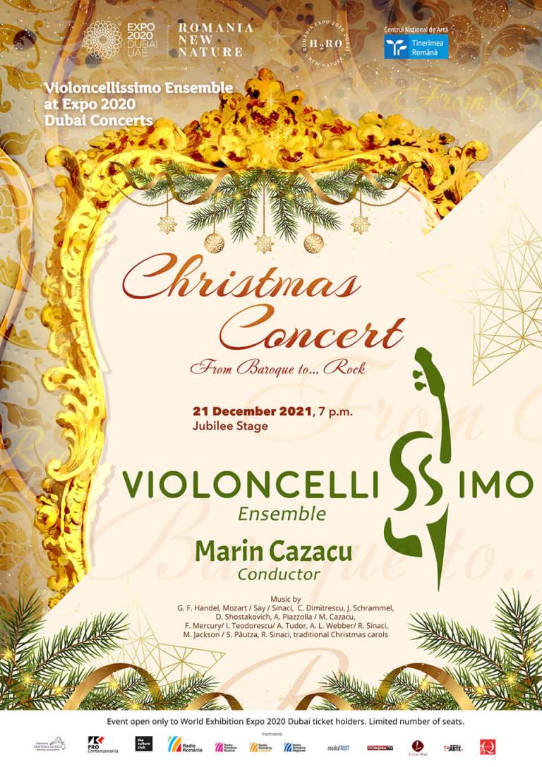 SERIE DE CONCERTE SUSȚINUTE DE ANSAMBLUL VIOLOCELLISSIMO LA EXPO – DUBAI 2020